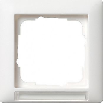 109127 Рамка с полем для надписи Standard 55 Белый матовый с полем для надписи 1-постовая Gira фото